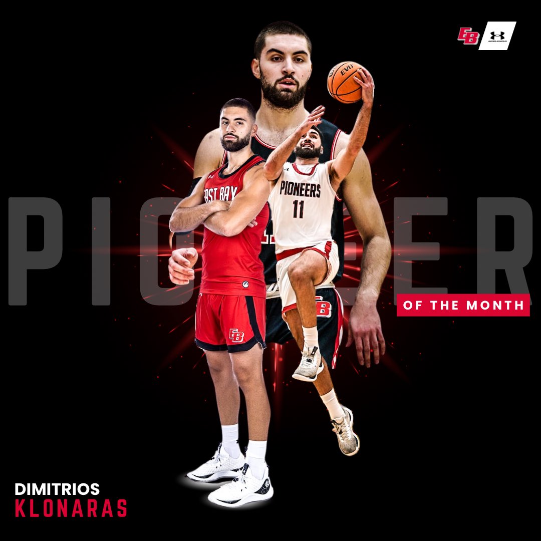 EastBayPioneers's tweet photo. Big month for Dimitrios and the Pioneers!

👏🏼: Pioneer of the Month! 

PPG: 16.2
RPG: 7.1
FT%: 72.9

CCAA Player of the Week. 

Congrats, DK!

#BuildTheBrand https://t.co/Ekmg5iEju7