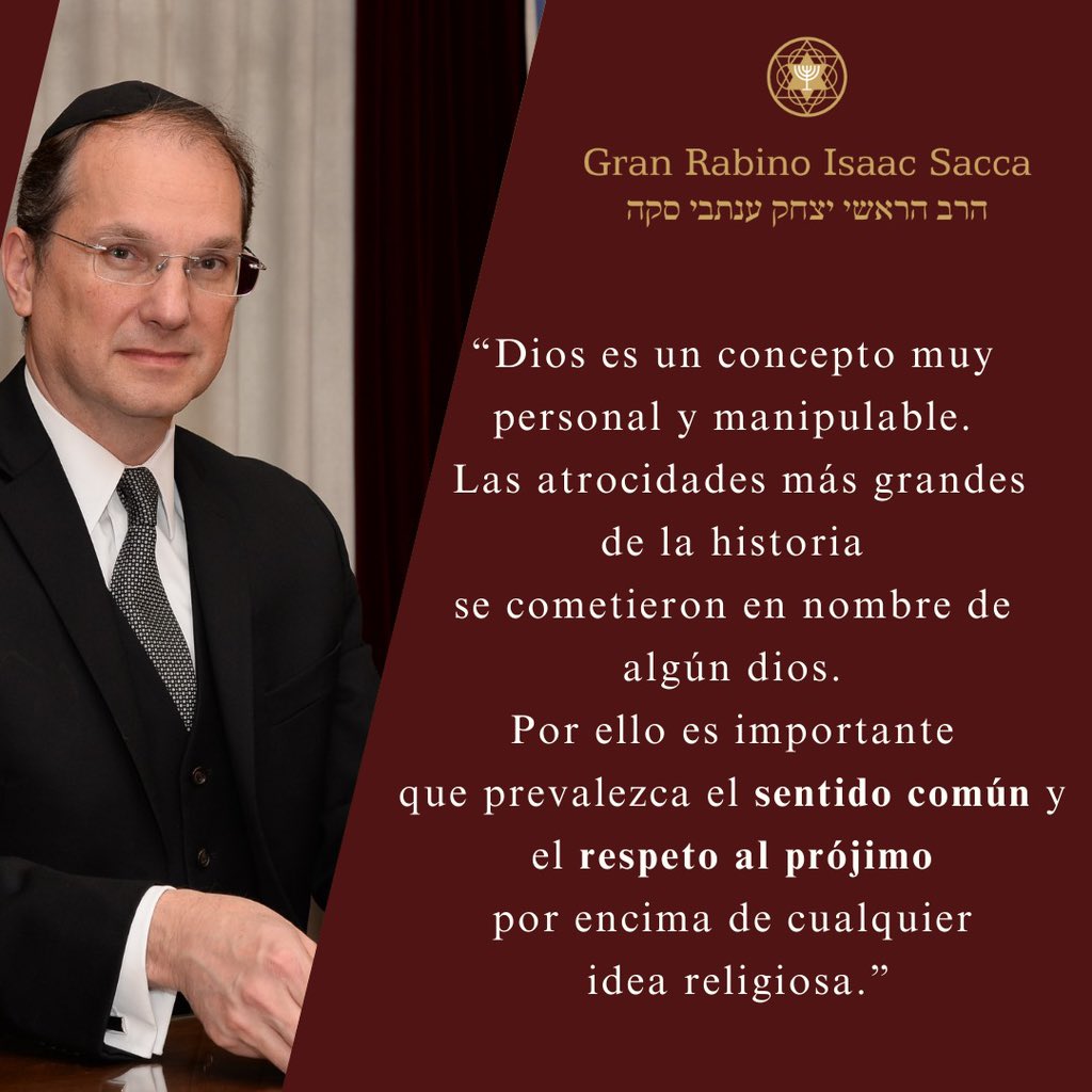 "Dios" es un concepto muy personal y manipulable. Las atrocidades más grandes de la historia se cometieron en nombre de algún dios. Por ello es importante que prevalezca el sentido común y el respeto al prójimo por encima de cualquier idea religiosa. #sentidocomún