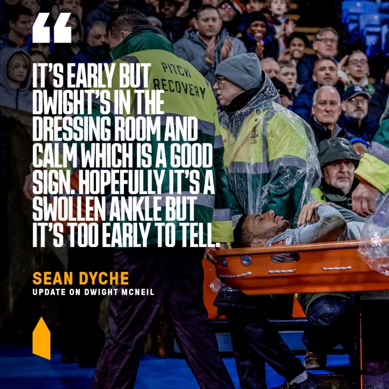 Everton's tweet photo. An update on Dwight McNeil...

#EmiratesFACup