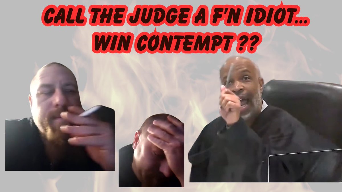 OSG_Court_Watch's tweet photo. CALL THE JUDGE AN F'N IDIOT...WIN CONTEMPT??  #contemptofcourt

#court #contempt #trending2024 

https://t.co/A4SCLKURKl https://t.co/fdjJVVzOME