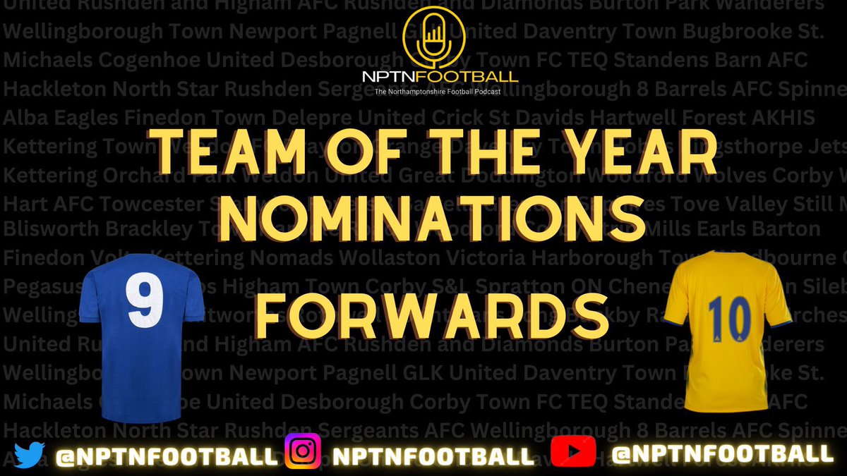 The Northamptonshire Football Podcast (@nptnfootball) on Twitter photo Last but no means least….The ones who stick it in the onion bag ⚽️⚽️
Ed Uka- <a href="/ONChenecksFC1/">Northampton O.N. Chenecks</a>
Nathan Burrows- <a href="/ClubSileby/">Northampton Sileby Rangers FC</a>
Jason Campbell- FC Teq
Levon Stewart- <a href="/BadgersUcl/">Bugbrooke St. Michaels FC</a>
Adam Witkowski- <a href="/MonTheMills/">Corby Strip Mills</a>
Corey Beattie- <a href="/RaundsTown/">Raunds Town Football Club</a>
To vote tag your choice below ⬇️⬇️
Winner to Last but no means least….The ones who stick it in the onion bag ⚽️⚽️
Ed Uka- <a href="/ONChenecksFC1/">Northampton O.N. Chenecks</a>
Nathan Burrows- <a href="/ClubSileby/">Northampton Sileby Rangers FC</a>
Jason Campbell- FC Teq
Levon Stewart- <a href="/BadgersUcl/">Bugbrooke St. Michaels FC</a>
Adam Witkowski- <a href="/MonTheMills/">Corby Strip Mills</a>
Corey Beattie- <a href="/RaundsTown/">Raunds Town Football Club</a>
To vote tag your choice below ⬇️⬇️
Winner to