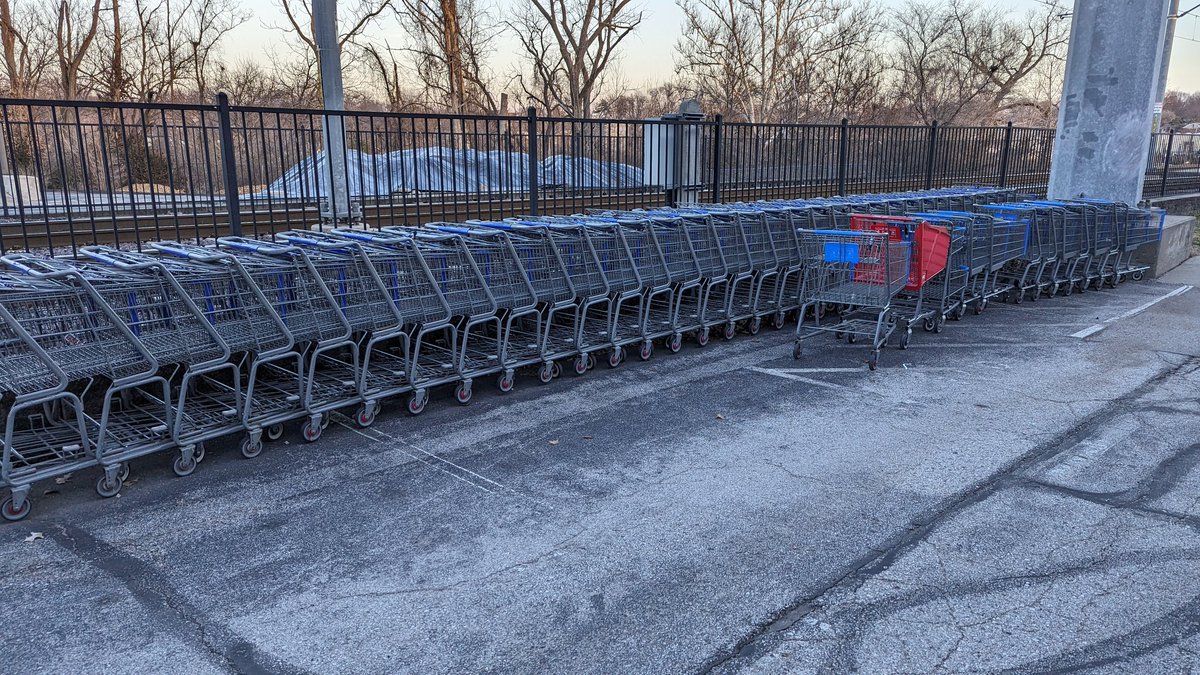 stlunite's tweet photo. @Walmart Maplewood, come get your carts https://t.co/ycsLR8809x