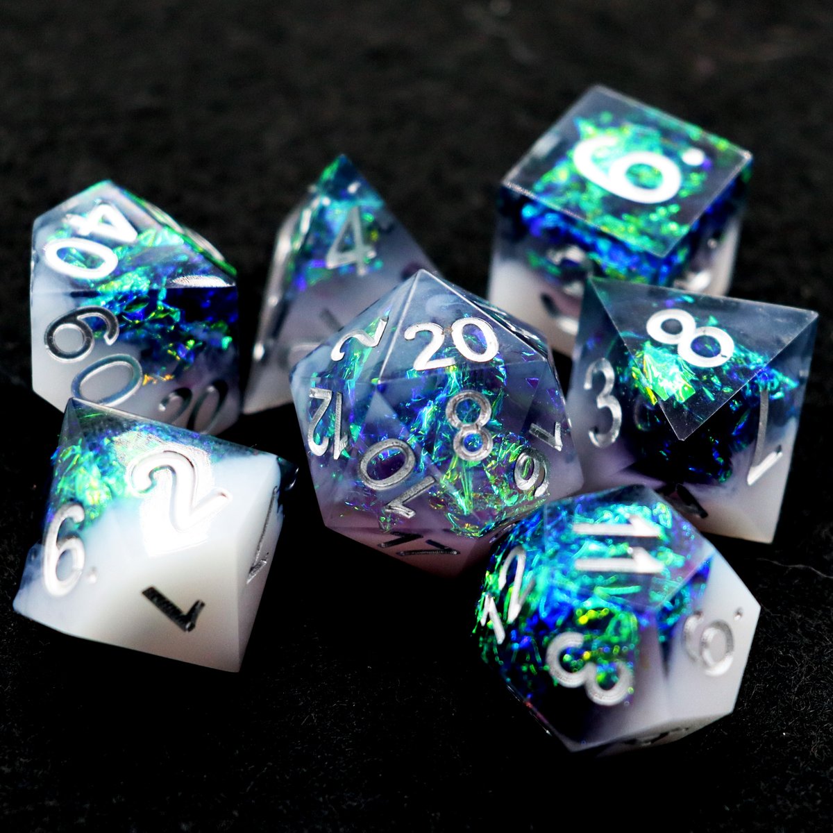 Our First Giveaway of what we hope will be DAILY Dice giveaways for a little while!  So jump on fast!  First up: Eldritch Mists
Rules:  
Follow Us
Share this Post
Comment tagging a Friend
Winner Drawn Tomorrow! 1/5
#dice #dnd #pathfinder #tabletop #diceset