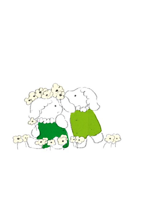 「flower wreath white flower」 illustration images(Latest)