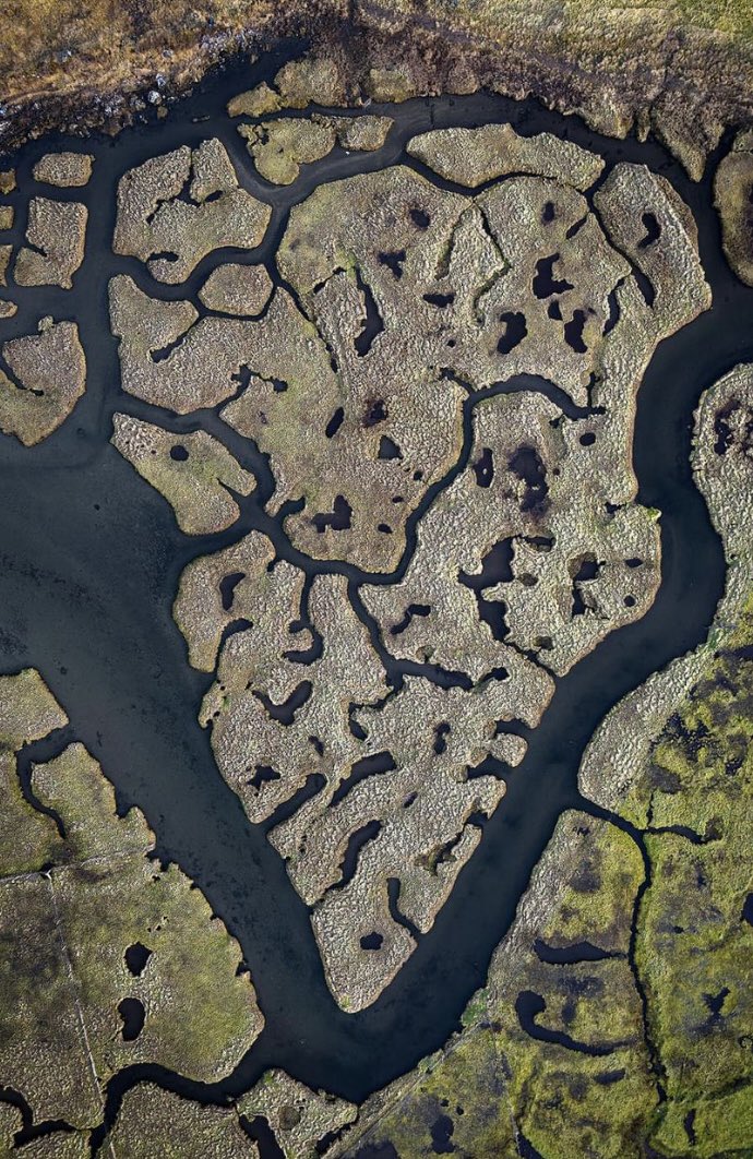 The lagoon in Northton from the air. We pick some of our Roses just up from here - no wonder the products they go into are so vibrant. It’s the most entrancing area, a network of tufty grass islands surrounded by water, loved by birds. Photo John Deakin