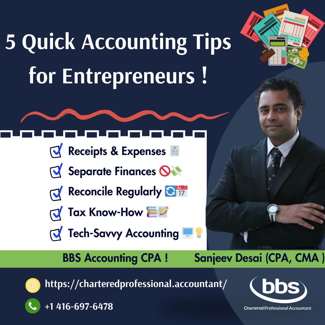 Quick Accounting Tips for Entrepreneurs 💡💰
Receipts & Expenses 🧾

Monthly bank statement check.
Monitor payments.
#AccountReconciliation
#TaxCompliance

#EfficientAccounting
Implement these tips for financial success! 💪📊 #EntrepreneurTips #SmartFinances