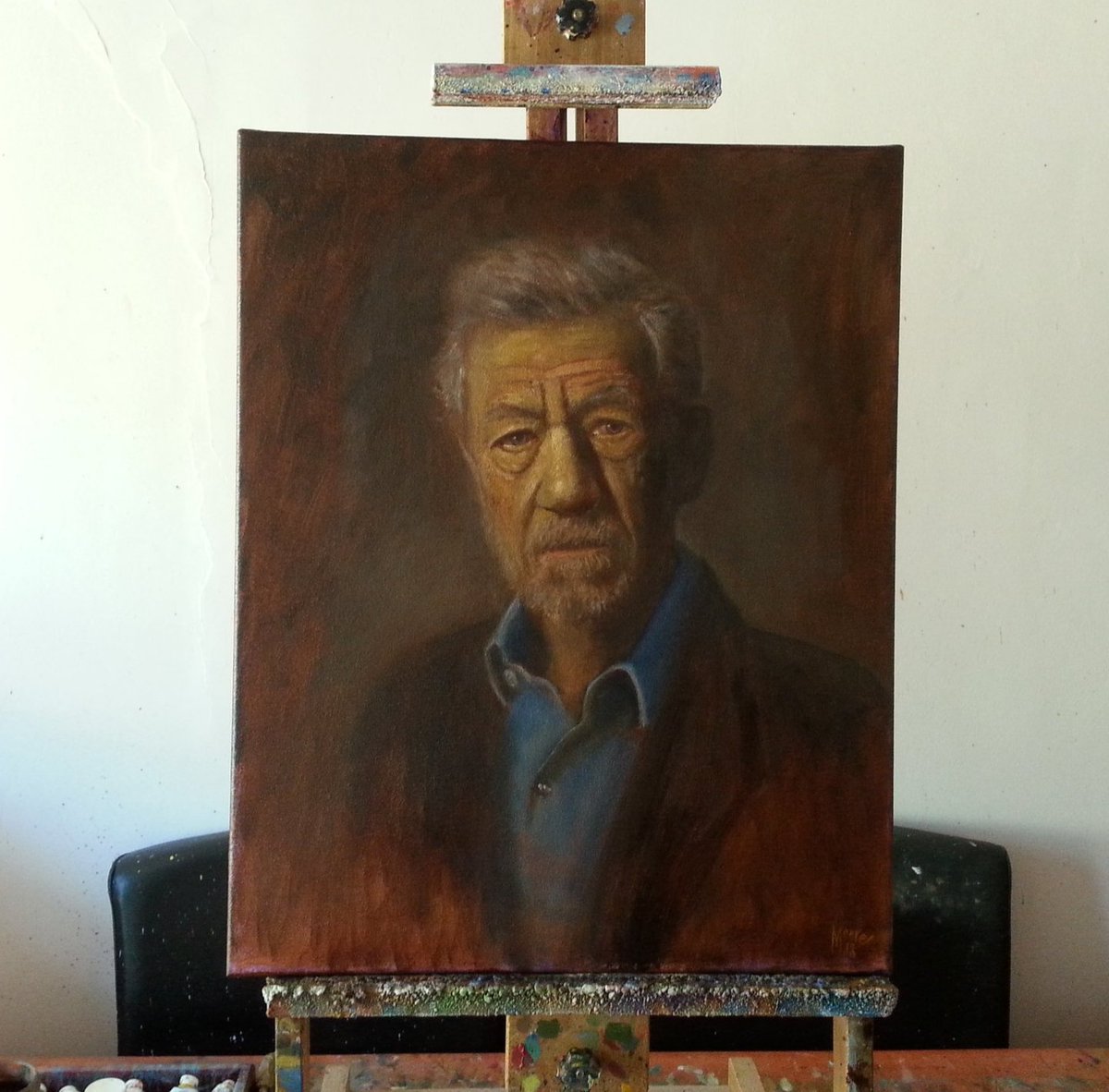 Sir Ian Mckellen 
Oil painting