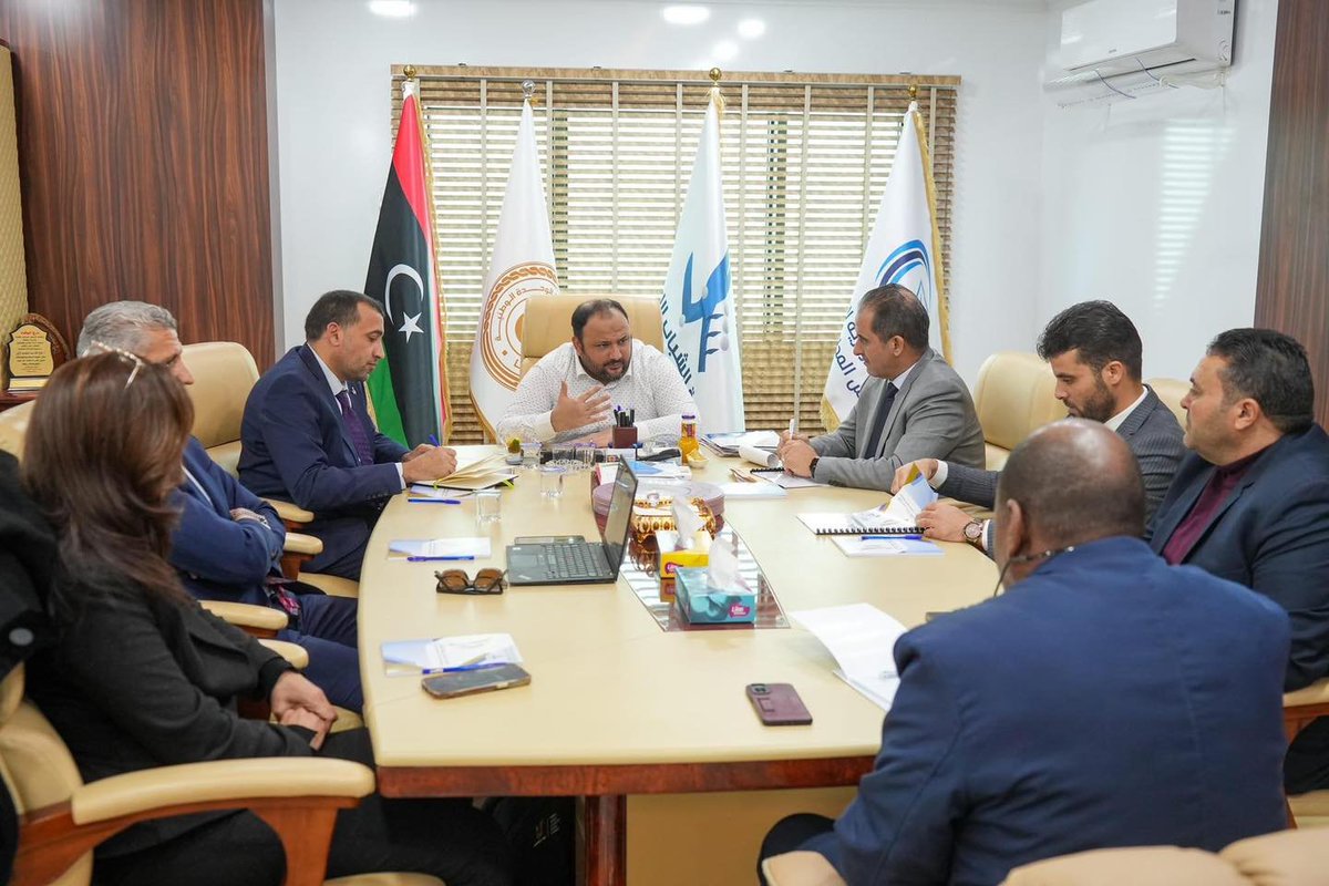 libyanssf's tweet photo. In its 2024 inaugural session, the Libyan Student Sports Union, chaired by Minister Al-Zeni and attended by President Al-Haddad, aimed to revive the Union. Minister Al-Zeni highlighted PM Al-Dbeibah's support, endorsing the 2024 plan for youth empowerment.https://t.co/I8yAFxM32T https://t.co/4VzEBZbSsI