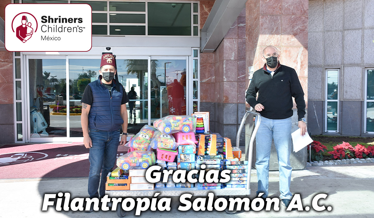 ShrinersMEX's tweet photo. ✨¡Una muestra increíble de generosidad se llevó acabo en las instalaciones de nuestro hospital!✨
 Agradecemos a Filantropía Salomón A.C., por donar 150 juguetes los cuales llenarán de alegría a los pacientes que visitan nuestro hospital.🏣👦👧
Muchas gracias https://t.co/wNCp1MADmd