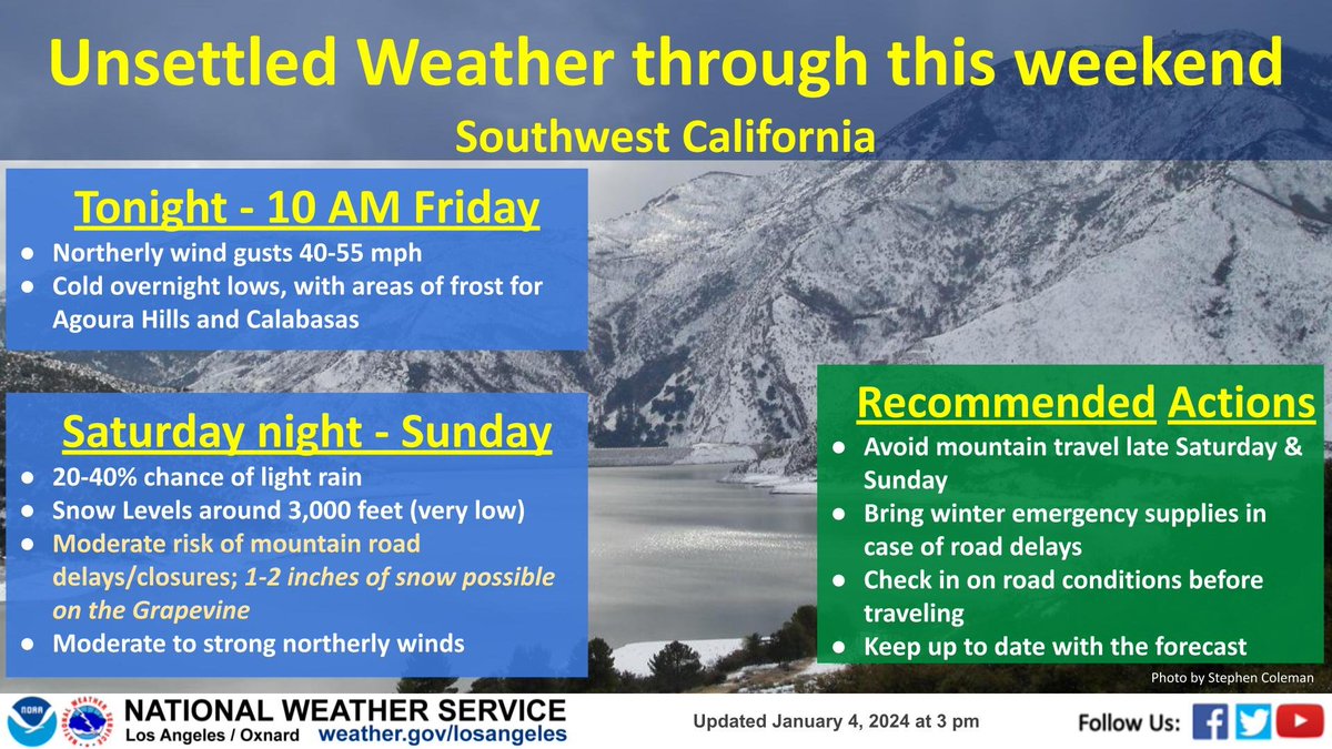 KcluNewsLance's tweet photo. More unstable weather in the forecast! Rain possible for this weekend. #venturacounty #santabarbaracounty #santabarbara #oxnard #ventura #westlakevillage #solvang #santaynezvalley #stormsystem #ojai https://t.co/Z9PxndAlGS