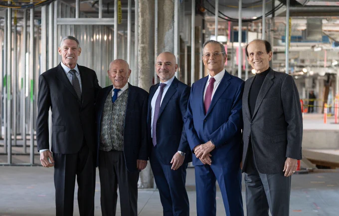 From left: Dr. Gary K Michelson, Meyer Luskin, Dr. Eric Esrailian, Dr. Arie Belldegrun, Michael Milken