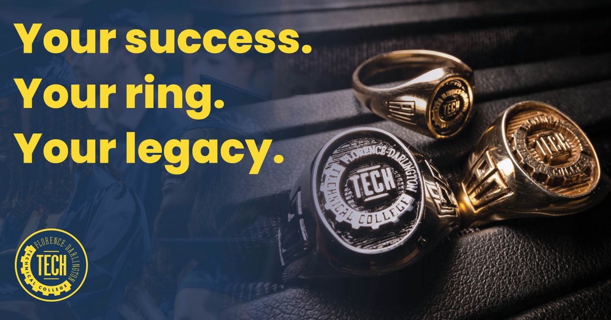 FloDar_Tech's tweet photo. 🎓✨ Seize the moment and immortalize your academic journey with a personalized class ring!
💍Ring reps will be available to help you with ring sizing, selection and ordering on Jan. 10 from 10 am - 2pm in the bookstore.
#FDtech #StingerNation #PeeDee #southcarolina #classring https://t.co/nODlBuAZw0