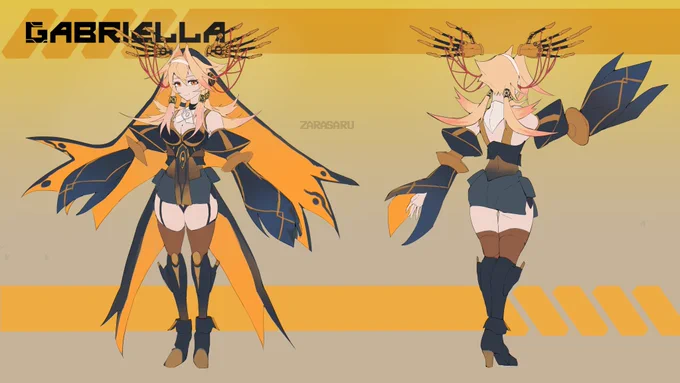 Meet Gabriella, the Gestalt Angel!  1.55cm  assassin class and bounty hunter she can disassemble herself by her anti-gravity parts   #OC #originalcharacter