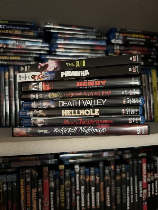 Which one is your favorite? I recommend all of these movies if there&rsquo;s something in the stack you haven&rsquo;t<a href="/tag/collector"class="tags"><span>#collector</span></a><a href="/tag/christmasgifts"class="tags"><span>#christmasgifts</span></a><a href="/tag/horrorwhore"class="tags"><span>#horrorwhore</span></a>