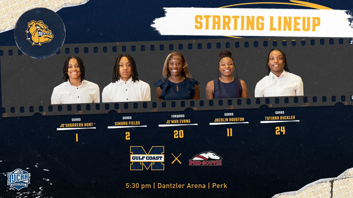 HOOPS | Here's the <a href="/MGCCC_WBB/">MGCCC Women's Basketball</a> lineup <a href="/CoachAdamsMGCCC/">Hope Adams</a> will send out in just a few minutes:

mgcccbulldogs.com/watch