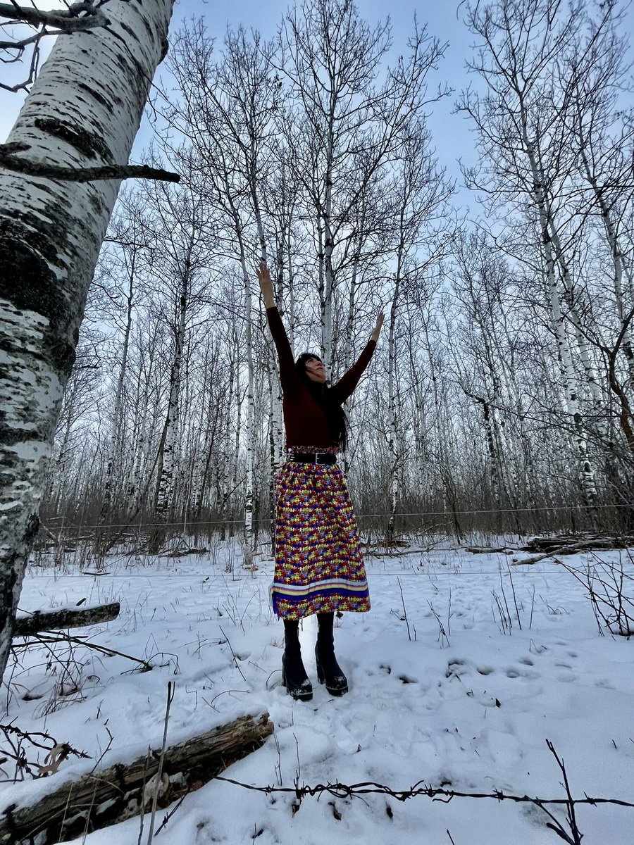 LeahGazan's tweet photo. On National Ribbon Skirt Day, I honour the warrior women who blaze trails for us all.

I wear my ribbon skirt with pride. I know I carry the strength of my ancestors who fought obstacles to give me the life I am blessed with. 

You are my pillars!!!

#NationalRibbonSkirtDay2024 https://t.co/2YcO9H9uSV