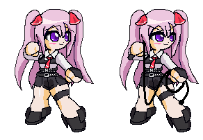 Vauturchi777's tweet photo. Giving Nikke a try and sprited my fav character from it Yuni in Eight Marbles style. https://t.co/tDXFTad96i