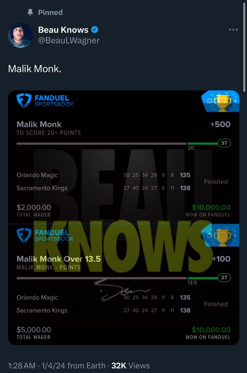 elCommando_1's tweet photo. @BeauLWagner @Marcus_Beau_VIP 
My boy hit the photoshop for the Malik monk ticket after being on a coke bender all last week calling out gambling Twitter. 

LMFAOOOOOOOOOOOOOOOOOOO https://t.co/57zbIxvOAi