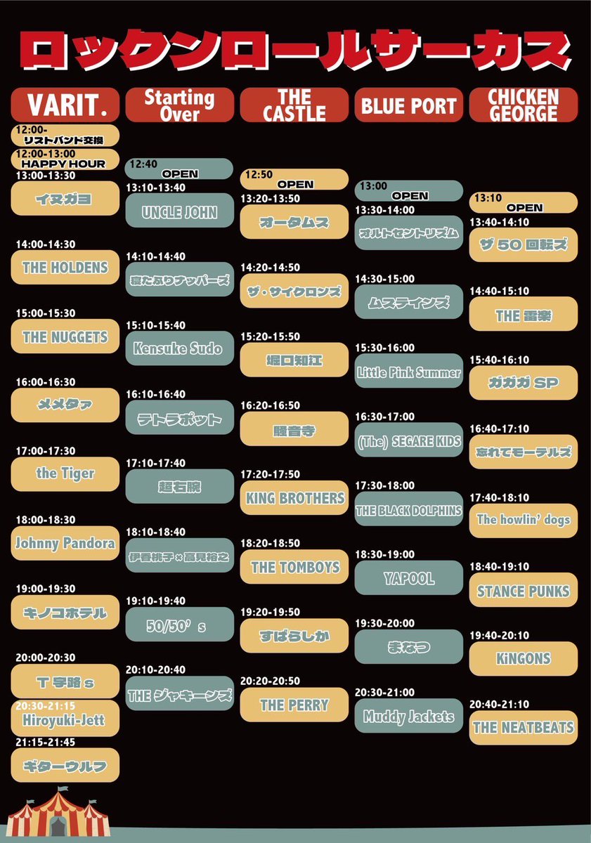 napper_zzz's tweet photo. 【✨🐉いよいよ明日🐉✨】

🎪ロックンロールサーカス2024🎪

寝たふりナッパーズはStarting Over、14:10〜から❣️

そして、令和６年能登半島地震への復興支援のため当日券は寄付、そして各会場に募金が設置されます❕ぜひぜひご協力お願いします❕

ナッパーズが神戸に、日本に❕魔法をかけるよ〜🪄🧚‍♀️ https://t.co/LlvURuws1p