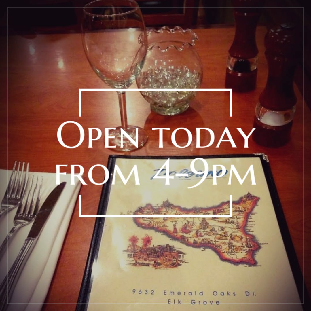 Do you have dinner plans for today? We are open from 4-9pm and ready for dinner service! #palermo #elkgrove #italianrestaurant #italianfood #momandpop #familyowned #thursday #dinner #pasta #seafood #lasagna #lamb #veal #mangia #dinnertime #wine #beer #cocktails #thisisitalian