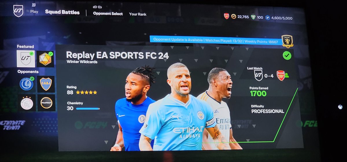 Ant_BFG251's tweet photo. @EASFCDirect Im having issues with the weekly objectives. Ive played plenty of Squad Battle games but the objectives arent counting up, it counted one but hasnt done anything since then. Am I doing something wrong or is it an error? https://t.co/OGOGKJq77X