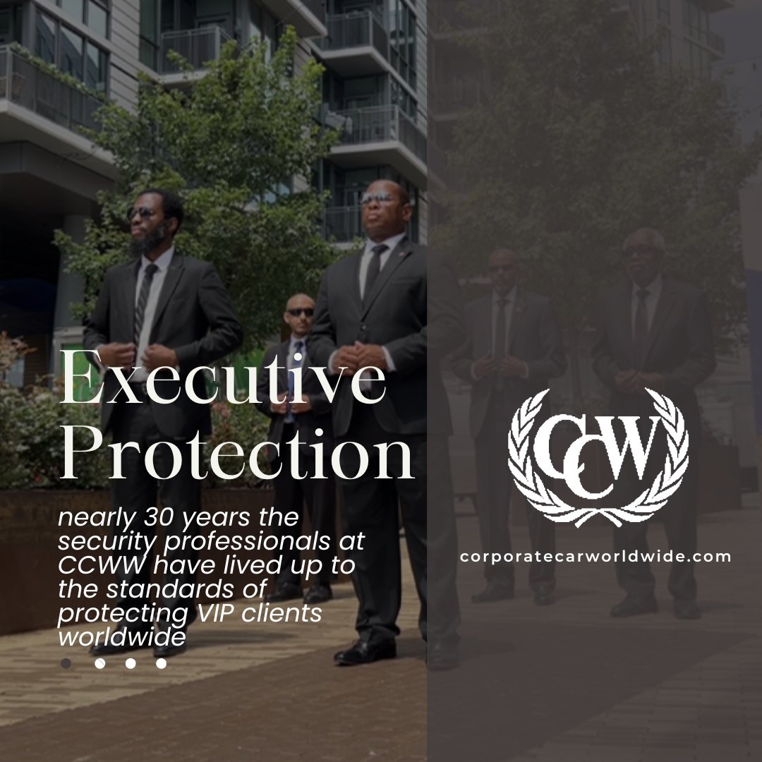 CorpCar's tweet photo. For almost 30 years, Corporate Car Worldwide's security experts have upheld the highest standards in Executive Protection. Trust us to safeguard VIP clients globally. https://t.co/A7kmnaAB2K