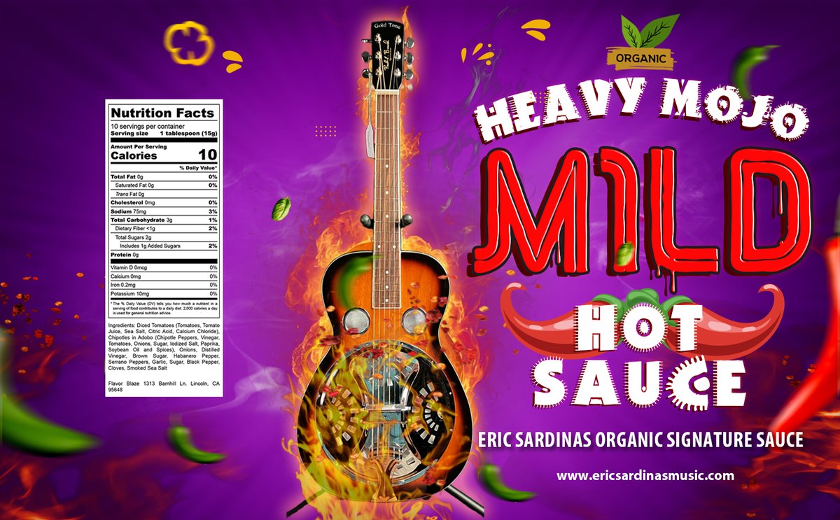 I'm thrilled to present to you the exclusive ORGANIC MOJO HEAVY MILD HOT SAUCE! A product of countless nights and a fruitful collaboration with the Hot Sauce Organic Spice sauce Chef Greg , my very own Organic Signature Heavy Mojo Mild Hot Sauce. Believe is beyond comparison!