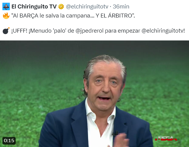 CuentaMister's tweet photo. El madridismo sociológico lo lidera este personaje, noche tras noche en TV, diciendo cosas como esta, atreviéndose a negar un penalti que si no lo señalan no vuelvo a ver un partido de este fútbol miserable, tras ROBAR en el día de ayer al Mallorca y no decir nada. https://t.co/KmBOIYUooC