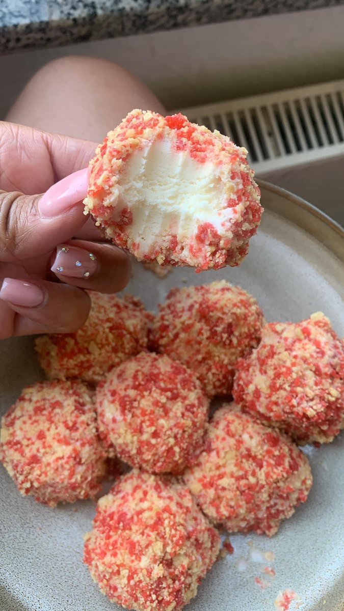 strawberry crunch ice cream bites inspo from facebook