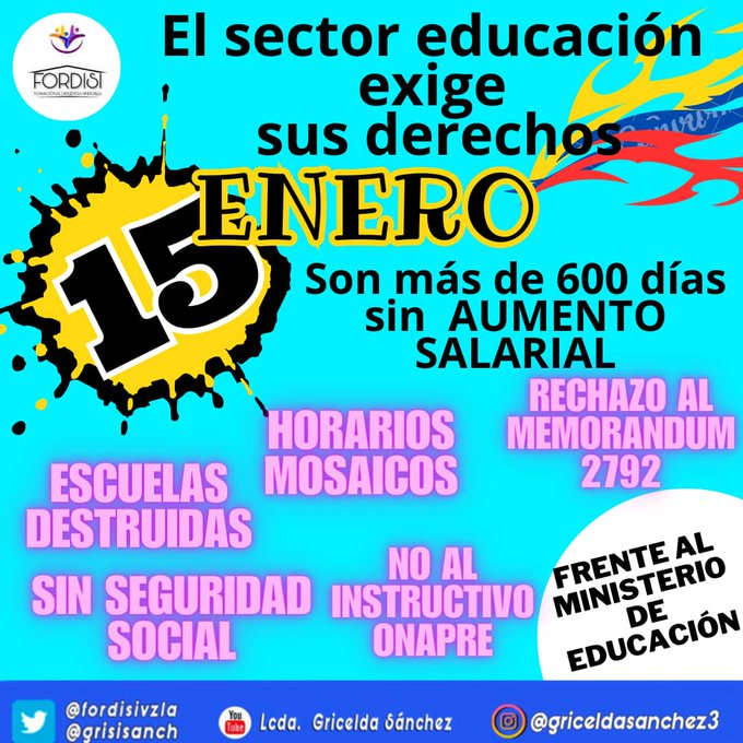 grisisanch's tweet photo. Por Dignidad todos a la #ProtestaNacionalDelMagisterio

El #15Ene se conmemora el #DíaDelMaestro, fecha en que se cumplirán más de 670 días sin aumento y más de 1370 días de vencido el #ContratoColectivo

A 92 a��os de fundarse la Organización Magisterial, no hay nada que celebrar https://t.co/Y8dxcYPed4