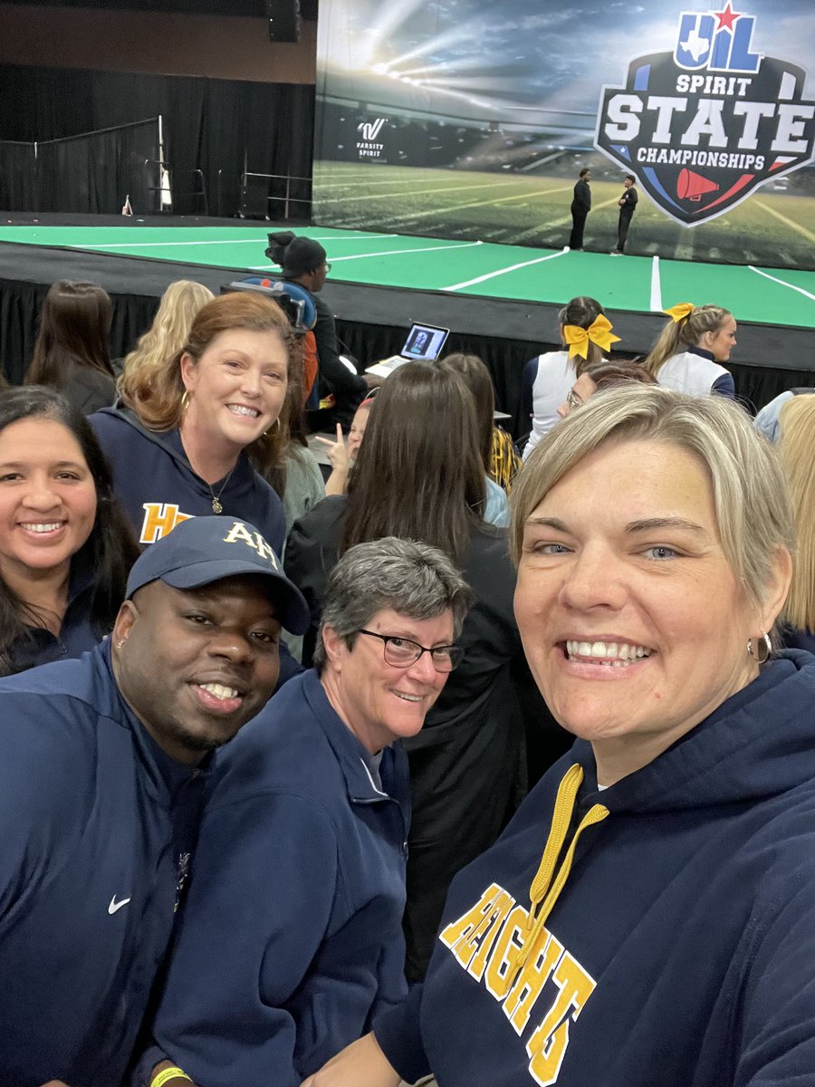 <a href="/HeightsFWISD/">Arlington Heights High School</a> Cheer is competing in the <a href="/uiltexas/">Texas UIL</a> State Spirit Championships tonight! Let’s go Jackets!!! 🏅📣#ayyyheights 🐝💙💛
<a href="/CoachCal_AD/">JJ Calderon</a> 
@MrsWeeksAHHS <a href="/EducatorStrom/">Mel Strom</a> <a href="/anahiev/">Anahí Esparza Vallín</a> <a href="/MASerrano20/">Miguel Angel Serrano, Ph.D.</a> <a href="/Melissa1Kelly/">Melissa Kelly</a> <a href="/amramsey13/">Angelica Ramsey, Ed.D.</a>
<a href="/FortWorthISD/">Fort Worth Independent School District</a>
#onefortworth
#HopeJoyUrgency