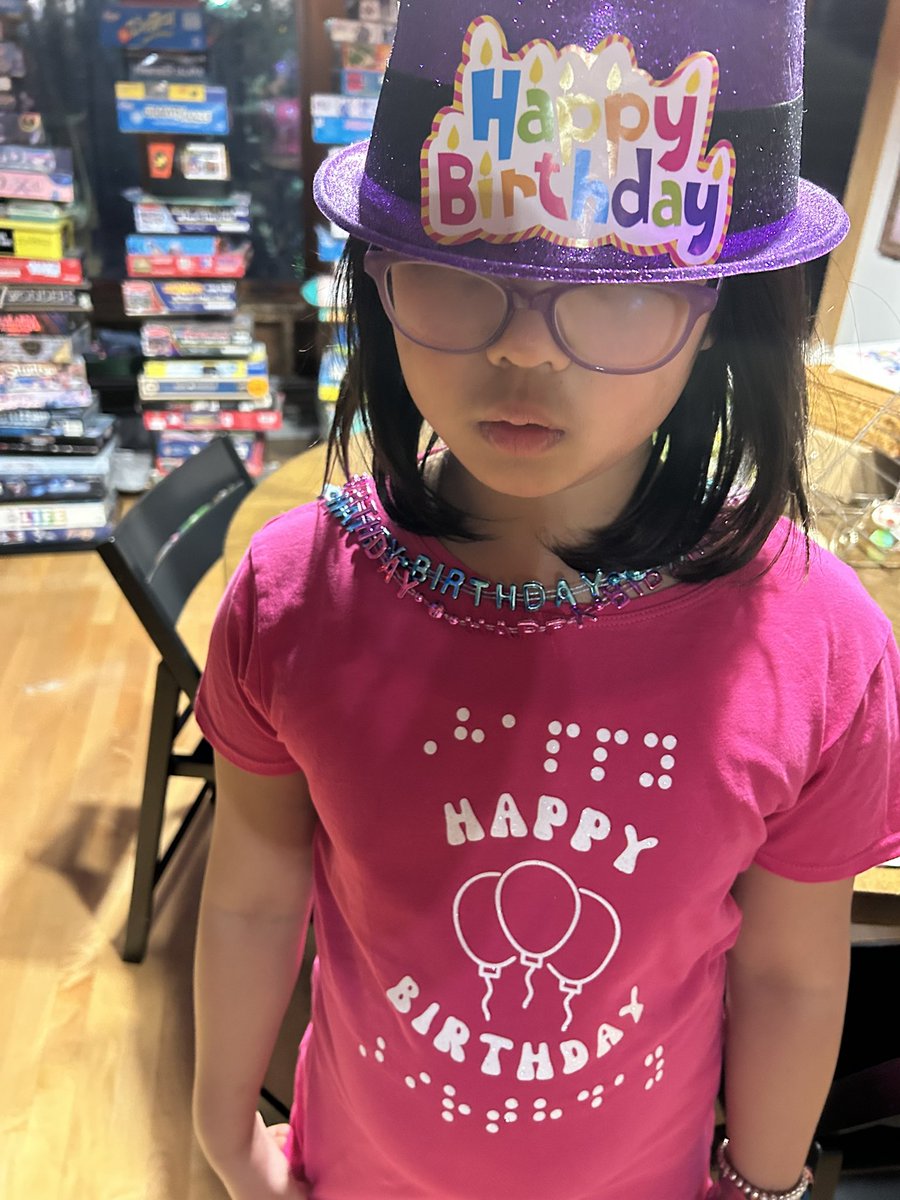 VickyWuDavis's tweet photo. My daughter &amp; the inventor of Braille (a tactile code for the blind to read/write by touch) share the same birthday.  Jan 4 is now also known as World Braille Day. My daughter (who uses Braille) was invited to share this w/her entire school during morning announcements today!! https://t.co/Xv80h69xWb