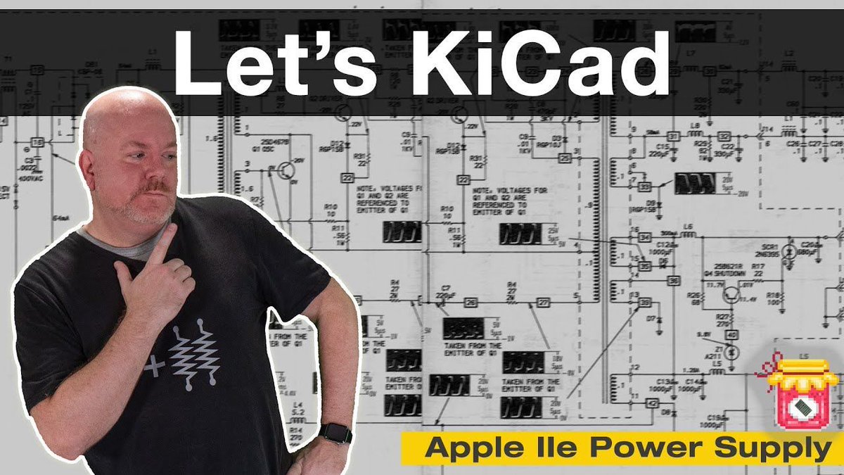 Happy Live Year! Let's continue re-drawing the Apple IIe Power Supply in KiCad! 

youtube.com/live/x1ymhT3Is…