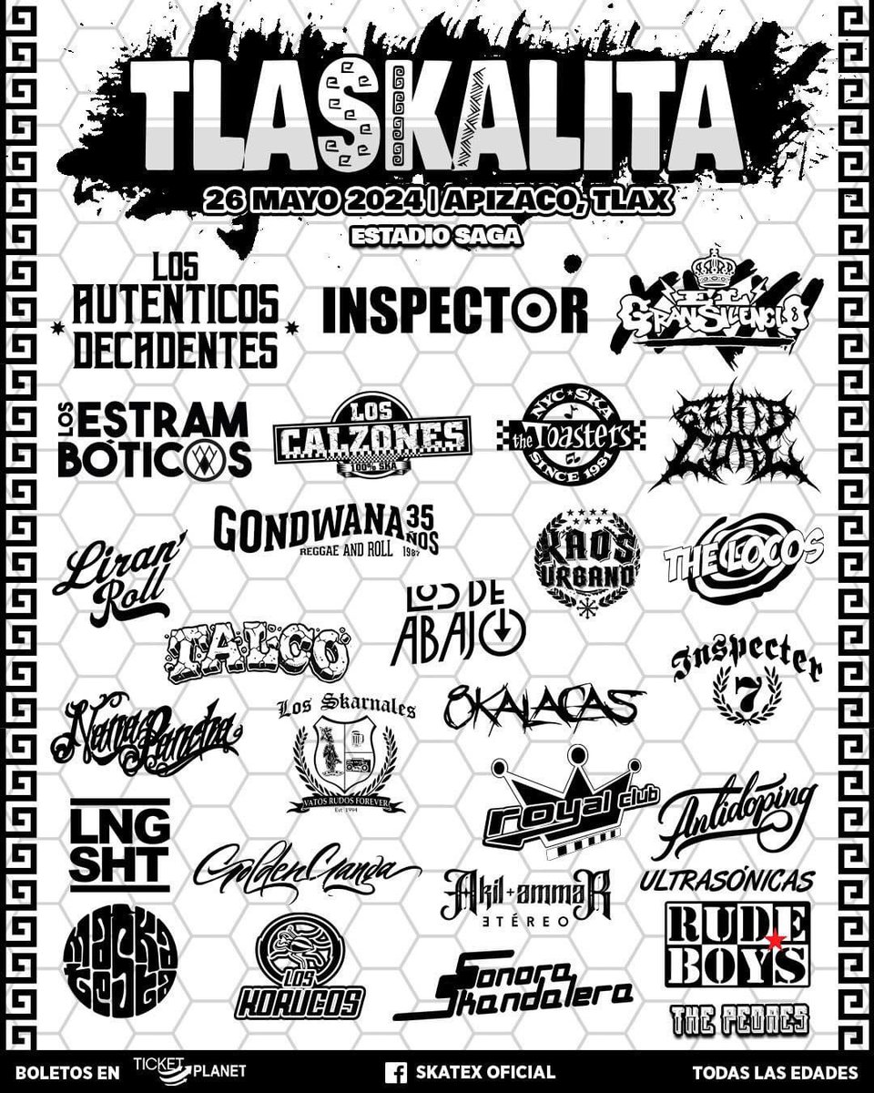 antidopingmx's tweet image. FAMILIA SKATEX, nos vemos en TLASKALITA el próximo 26 de Mayo en el Deportivo Saga, Apizaco, Tlaxcala! 😍
Venta de boletos ya disponible a través de TicketPlanet:  ticketplanet.com.mx/TLASKALITA-BY-… 

#antidopingreggae