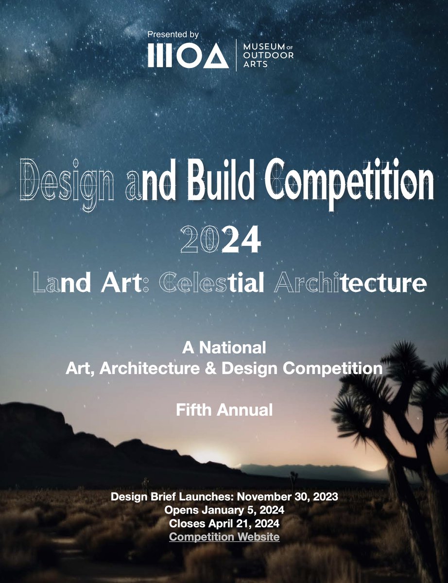 moadesignbuild's tweet image. 🔭✨Our 2023-24 Design and Build Competition is officially open, as of today! Check out the website for  design brief and all details and don&apos;t hesitate to contact us with any questions. Theme- Land Art: Celestial Architecture moaonline.org/design-and-bui…