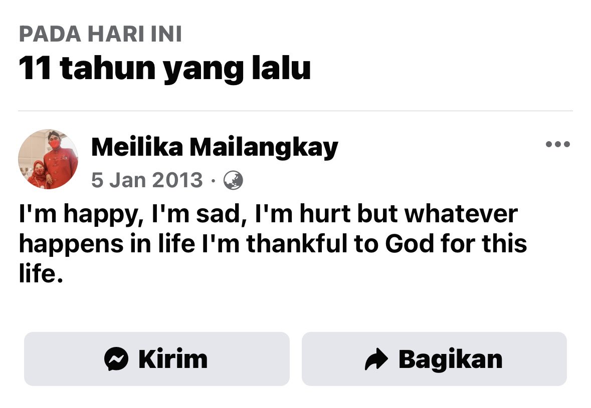 begitu kataku di masa lalu ;