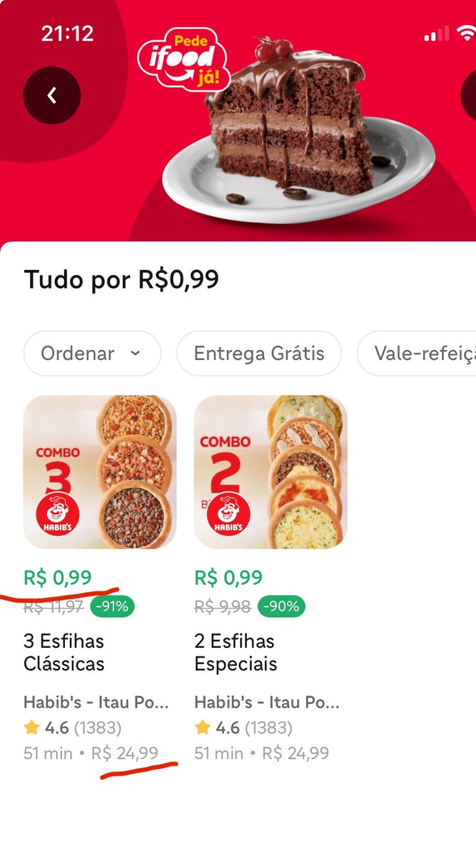 luiz_trix's tweet photo. Muito bom hein @iFood https://t.co/yrDu2I4zzd