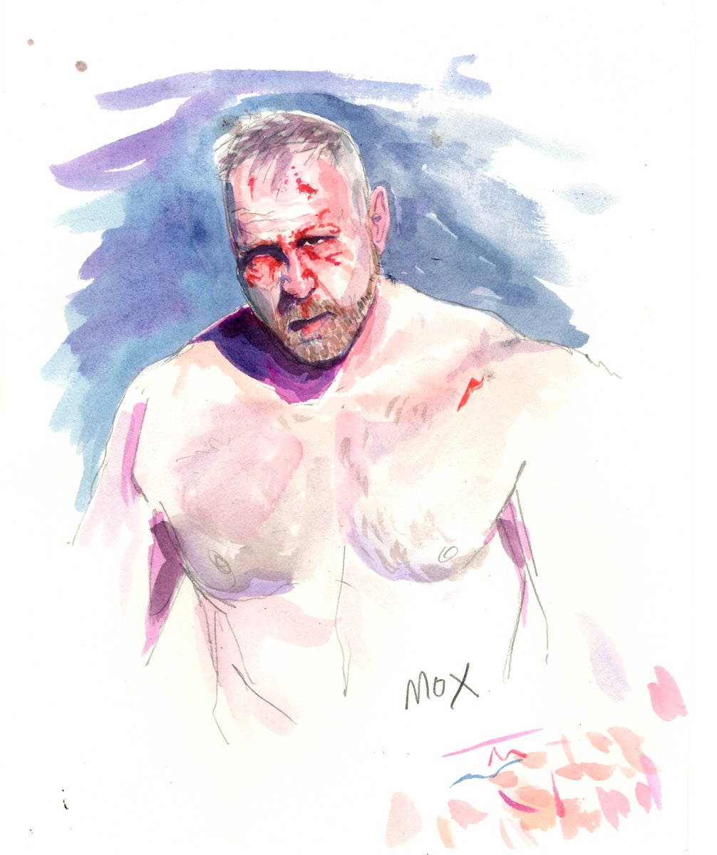 im rusty and havent painted in ages - anyways mox at wk in watercolor and graphite