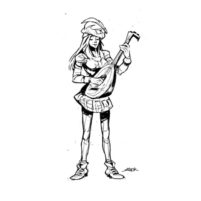 Bard from the Witcher 3,  1h drawing