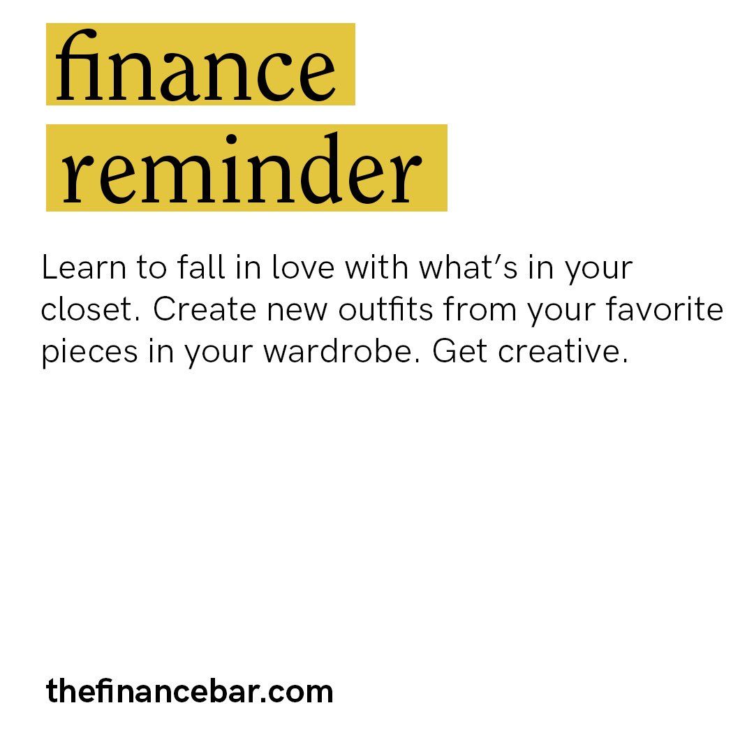 Shopping my closet.👚👖🧥👢

#thefinancebar #financialwellness #financialwellbeing #personalfinance #finance #money #selfcare