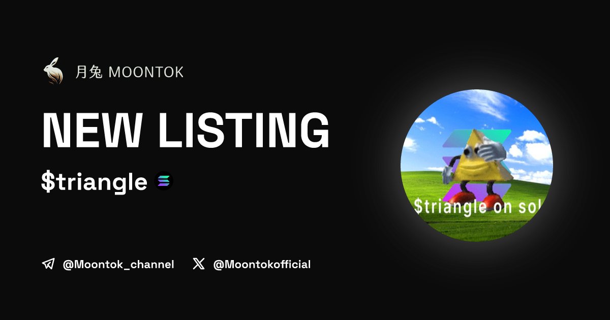 ⚡ 月兔雷霆 - Moontok Xpress

dancing triangle ($triangle)
moontok.io/coins/dancing-…

8iPwRXodtvUQoJ2Nj2HoY5BEZ3ohE3AafHPr5Pi3coV1

LIQ: $5,398 | MC: $15,632

#altcoin #memecoins @dancetriangle69 @moontokofficial