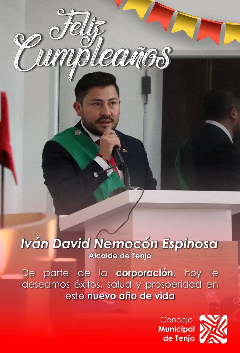 🎉🎊¡FELIZ CUMPLEAÑOS ALCALDE IVAN DAVID!

De parte de la Corporación hoy le deseamos éxitos y bendiciones en este nuevo año de vida.🎉🎊

#Tenjo 
#2024