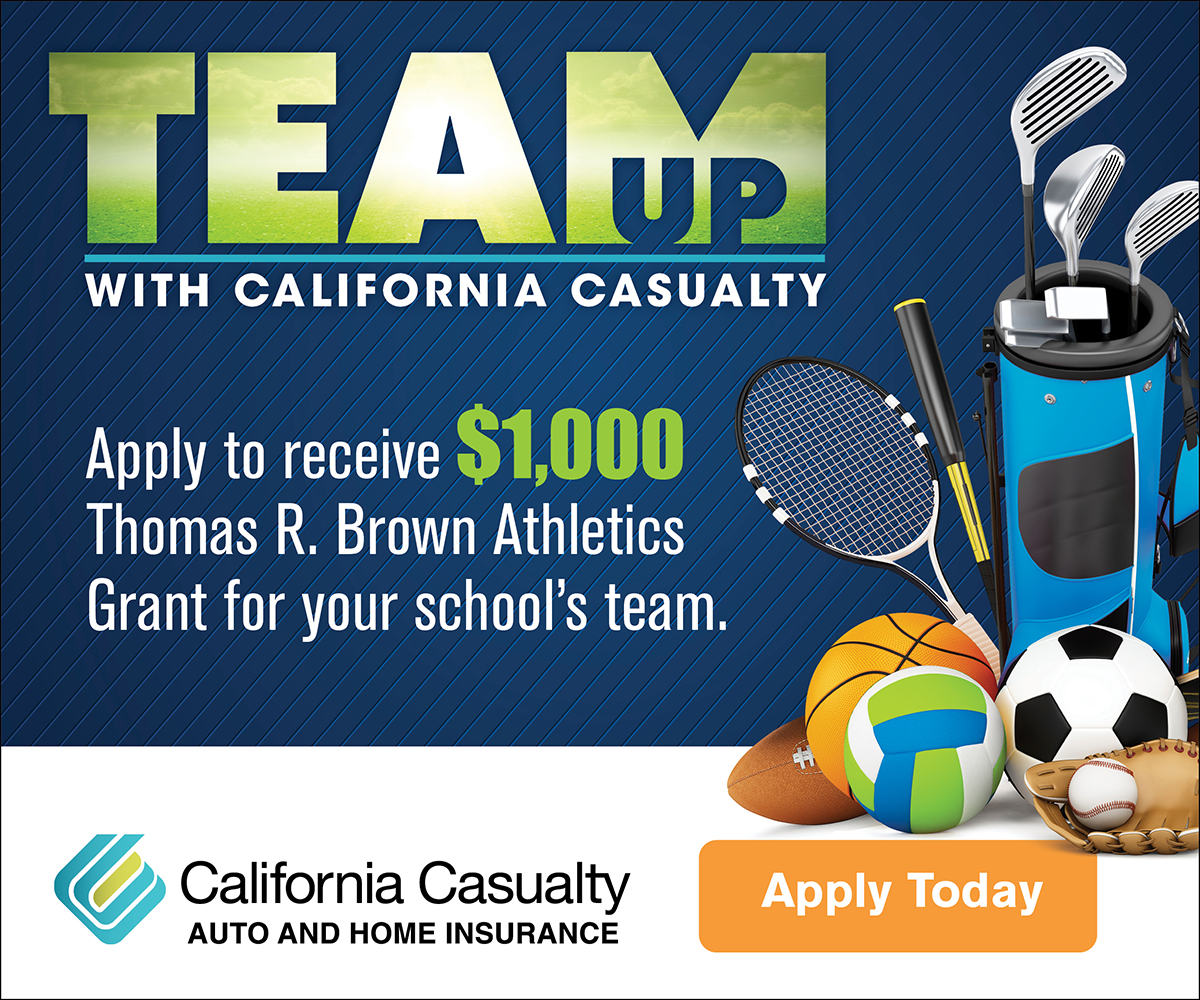 California Casualty's Thomas R. Brown Athletics Grant program is back and will award $1,000 grants for school athletics programs. Applications for this year will be accepted through January 15, 2024. Apply here: calcasathletics.com