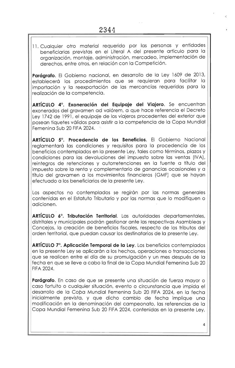 infopresidencia's tweet image. El Presidente @petrogustavo sancionó la ley que busca establecer mecanismos que faciliten y promuevan la realización de la Copa Mundial Femenina Sub 20 de la FIFA en el territorio nacional en el año 2024, a través de exenciones de impuestos de carácter nacional y tributos…