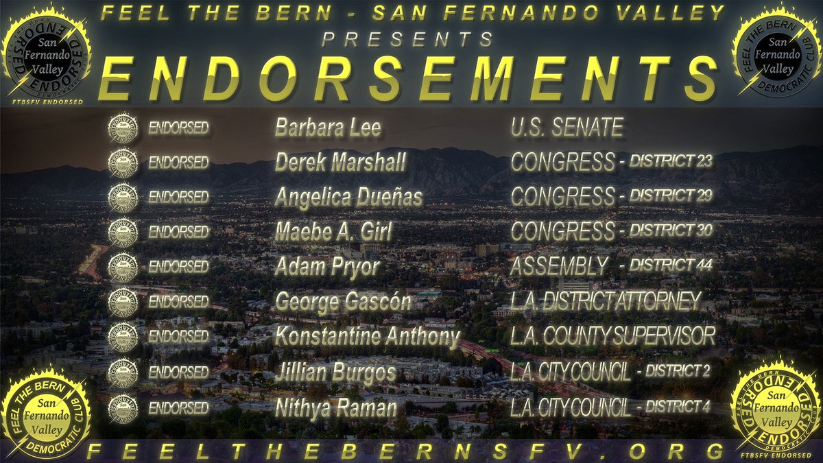Feel The Bern Democratic Club, SFV tweet media