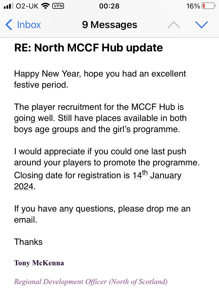 Still spaces available for Junior Boys &amp; Girls at the North MCCF Hub. Closing date for Registration 14th Jan. Contact Tony <a href="/CS_Development/">Cricket Scotland Clubs and Communities</a> #ChooseCricket #DiversityandInclusion