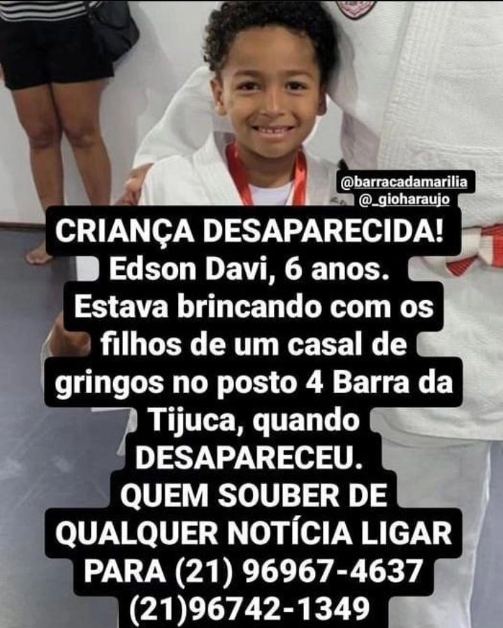 Vamos judar a divulgar para que essa criança moradora do gardenia azul volte para seus pais!!🙏🏾🙌🏾