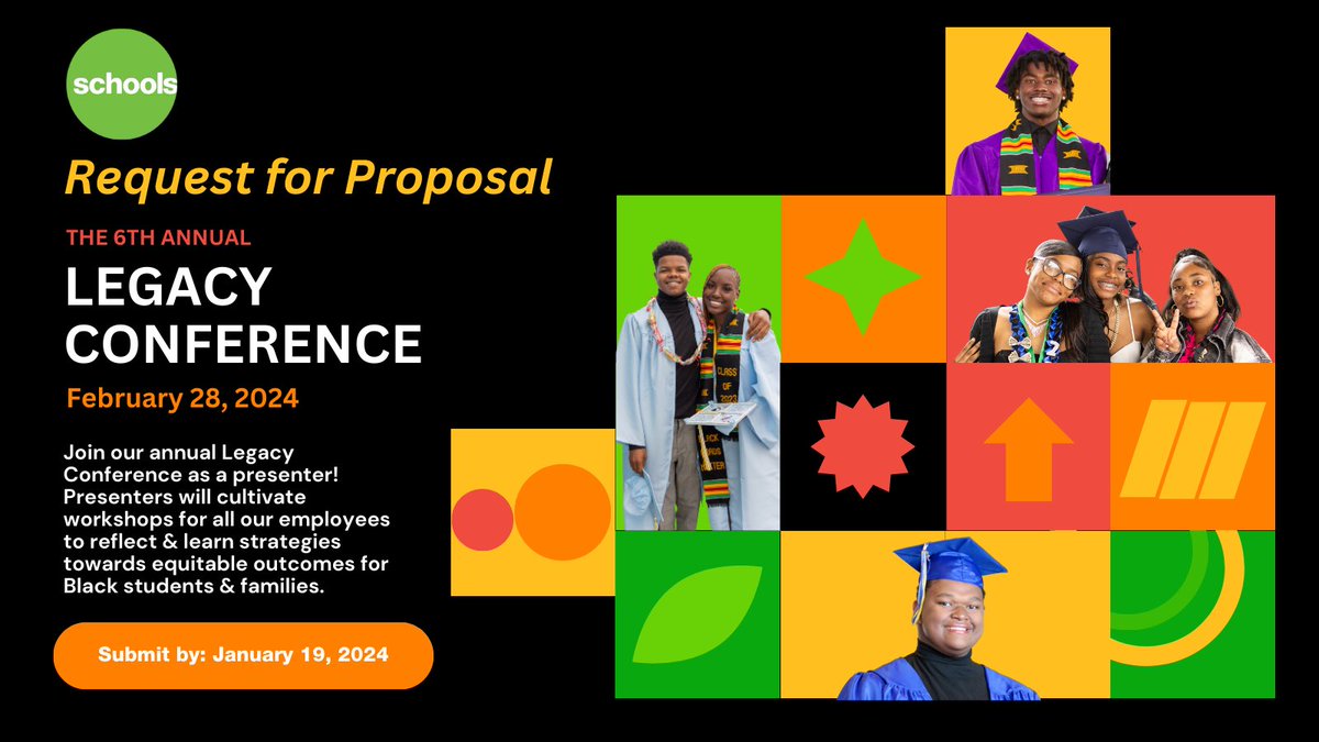 🎤 Elevate your voice at our annual Legacy Conference! Join us in shaping the future for Black students and families. Proposals are open until Jan 19, 2024. #CallForSpeakers

Submit your proposal and be part of the movement: forms.gle/AY4Wv5pwGbzm98… 

#RFP #GreendotCa #DEI