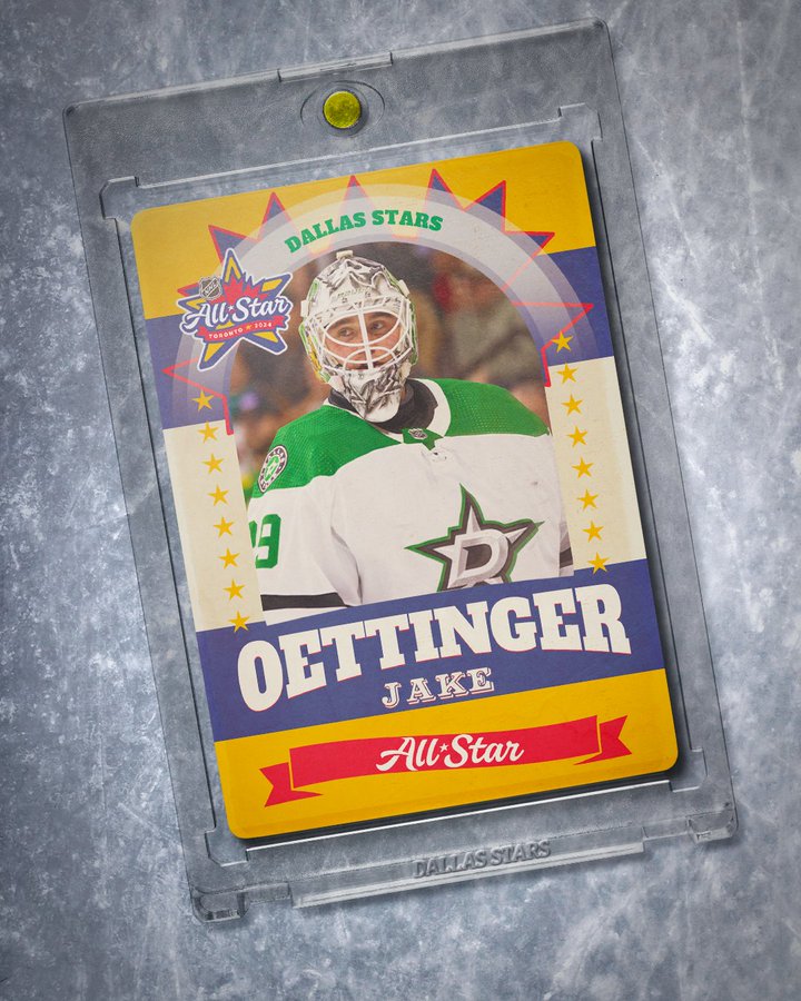 Jake Oettinger NHL All Star trading card