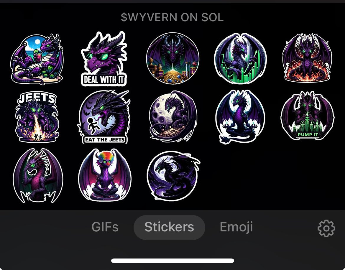 Wake up babe, new $WYVERN stickers just dropped on our telegram.

Links in bio 

#Wyvern